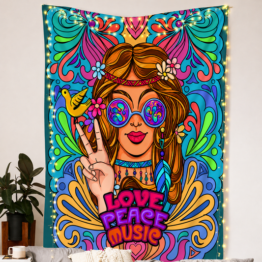 70s Hippie Boho blanket ✌️🌈
