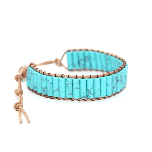 Turquoise Leather Bracelet