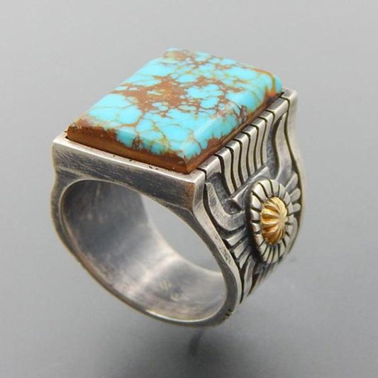 Desert Sky Square Turquoise Ring